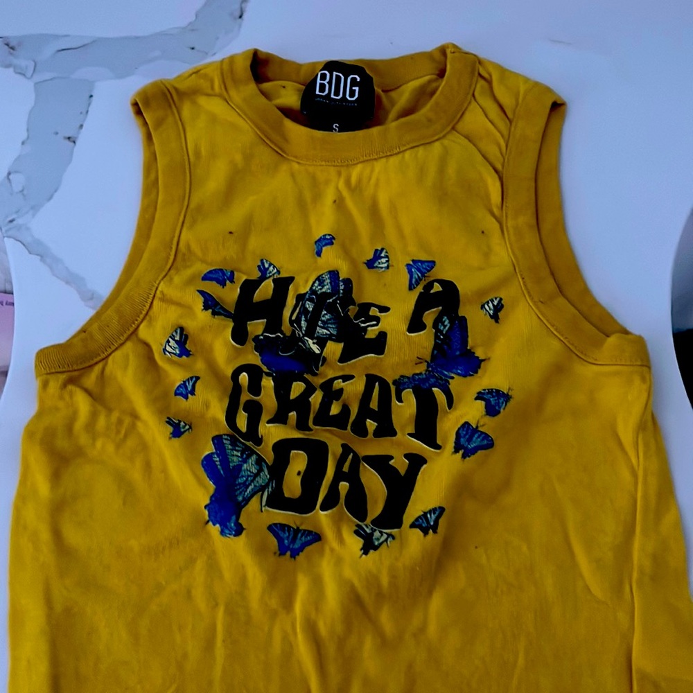 Bdg yellow tank top